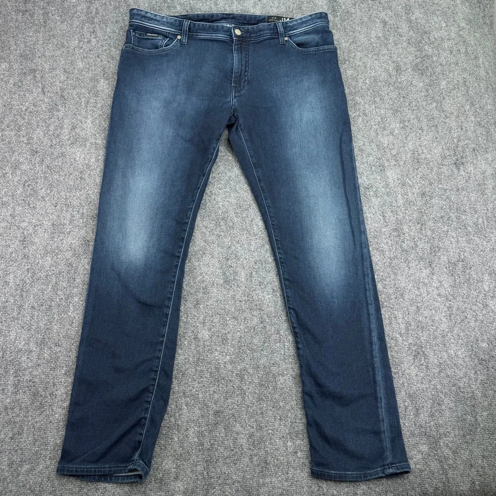 Armani‎ Exchange Jeans Mens 38 (Fits 39x31) Dark Blue J14 Skinny Stretch